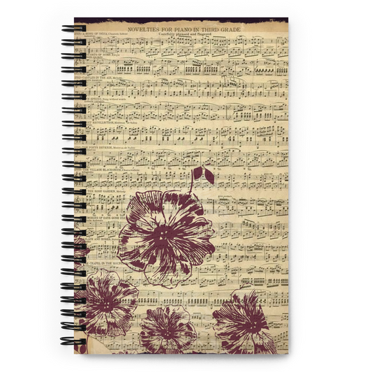 Purple Flower Spiral notebook
