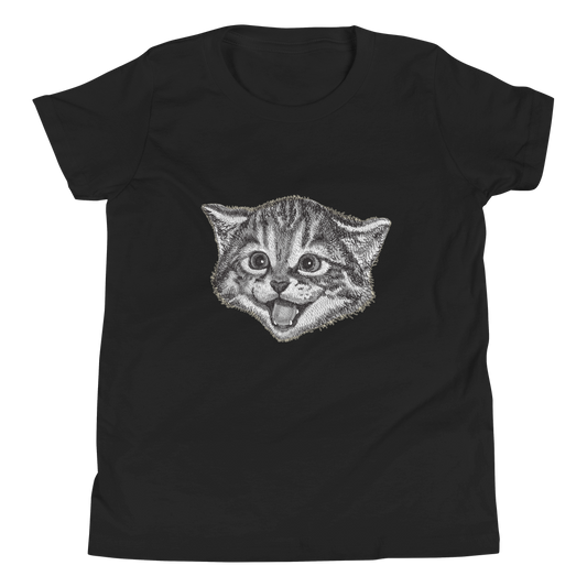 Cute Cat Kids/Youth Short Sleeve T-Shirt